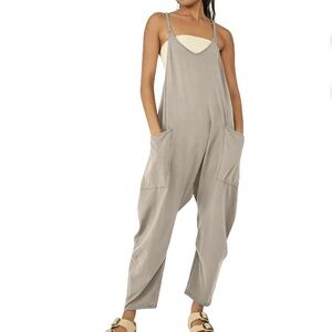 NWOT Loose V Neck Sleeveless Jumpsuit New!